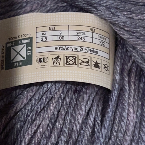 2-Balls Sweet Divinity Lavender Sky Yarn, New - Picture 5 of 7